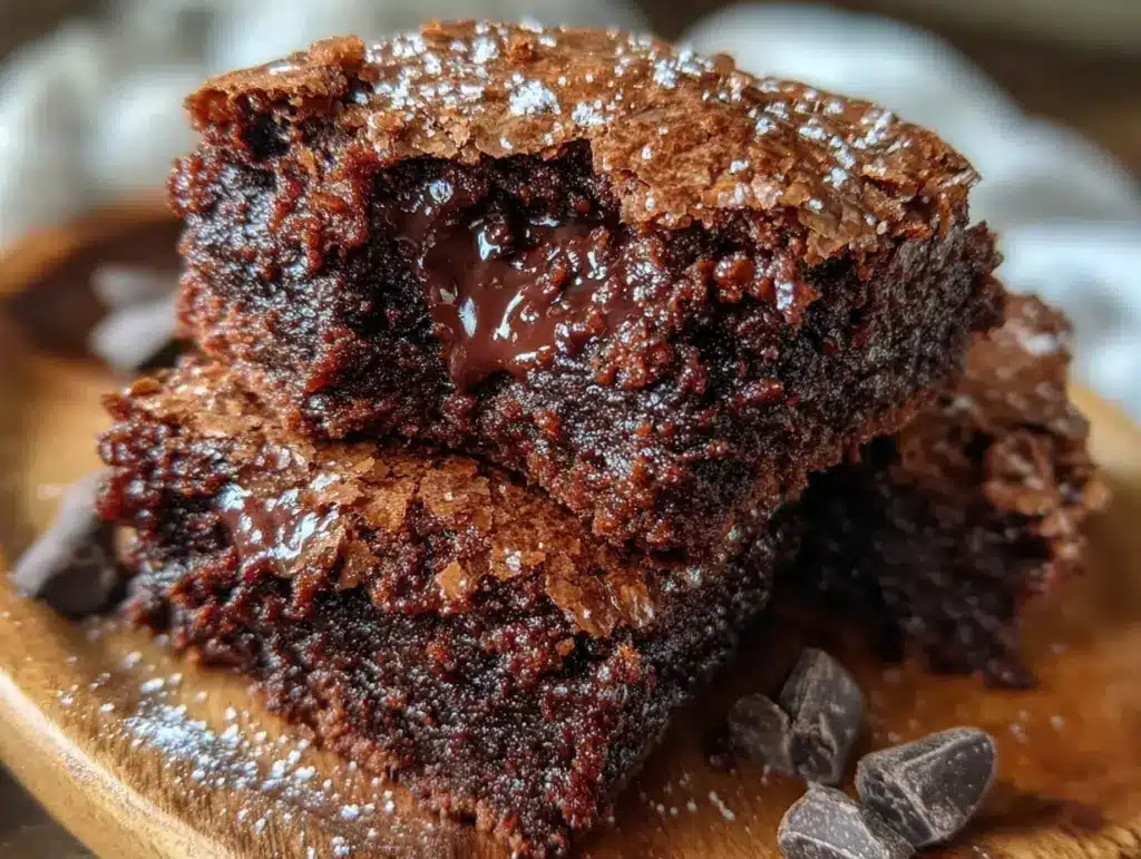fudgy brownies with crackly tops - featured image