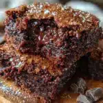 fudgy brownies with crackly tops - featured image