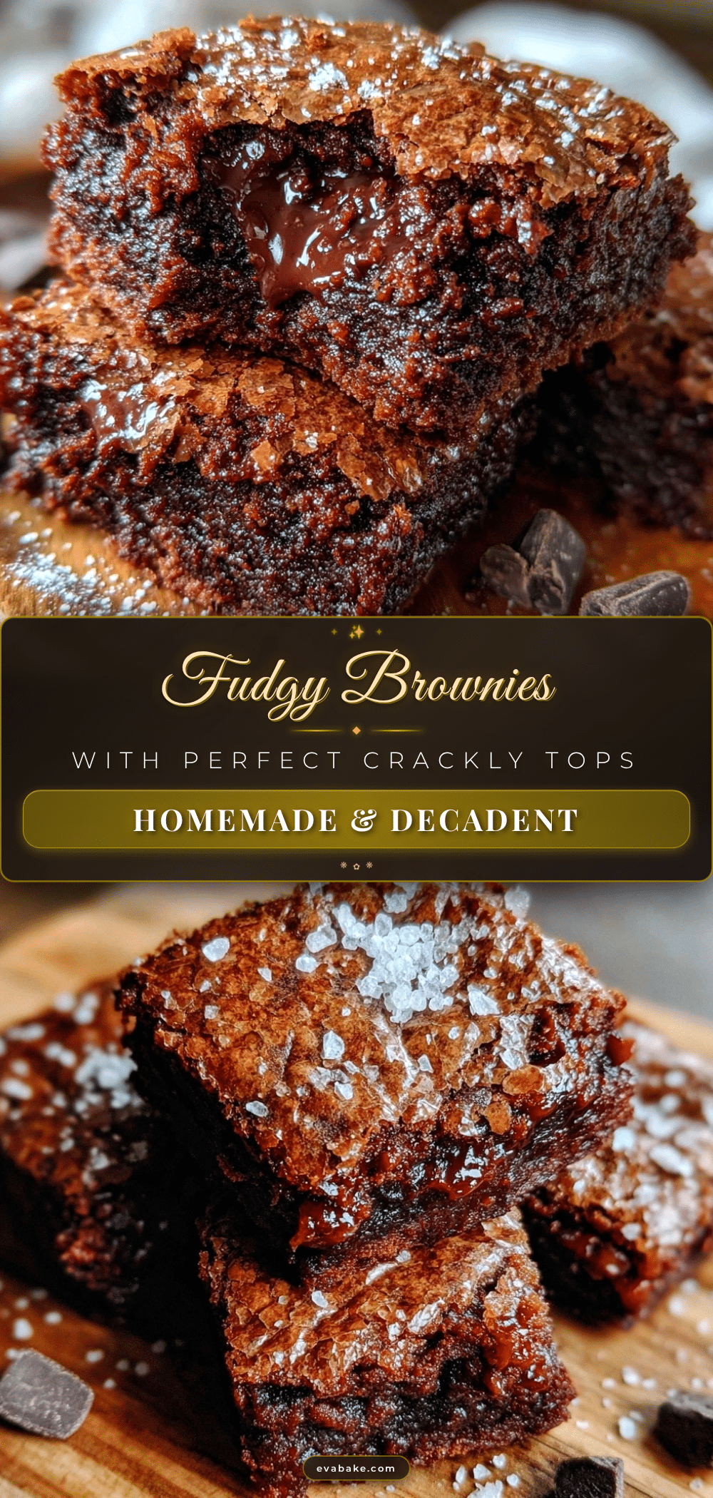 fudgy brownies with crackly tops recipe