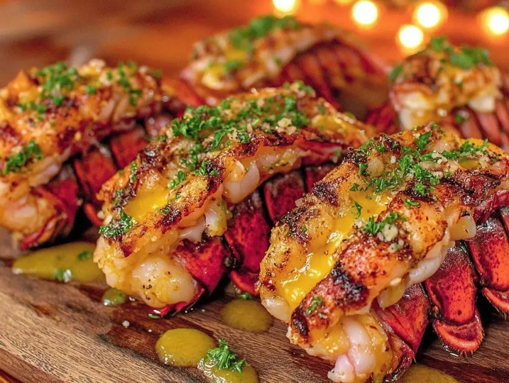 garlic butter grilled lobster tails - featured image