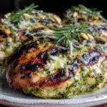 garlic scape pesto grilled chicken - featured image