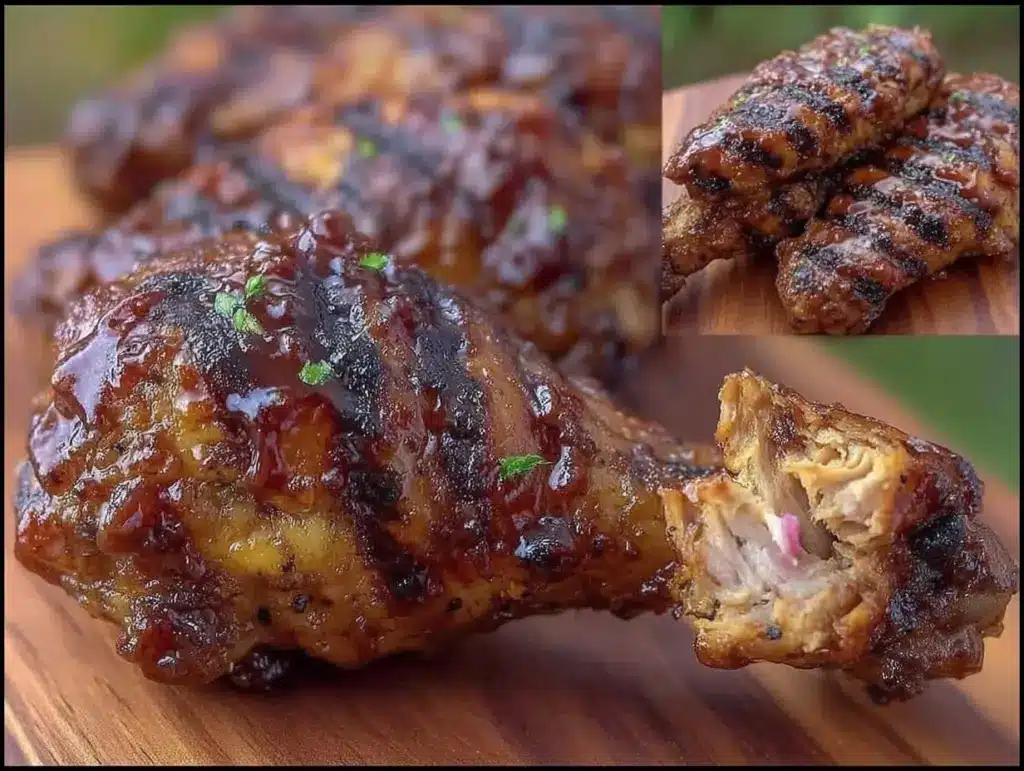 grilled bbq chicken drumsticks - featured image
