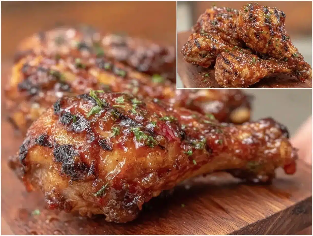 grilled bbq chicken drumsticks preparation steps