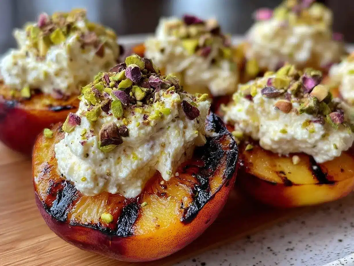 grilled peaches recipe preparation steps