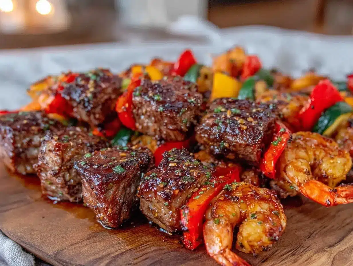 grilled surf and turf skewers preparation steps