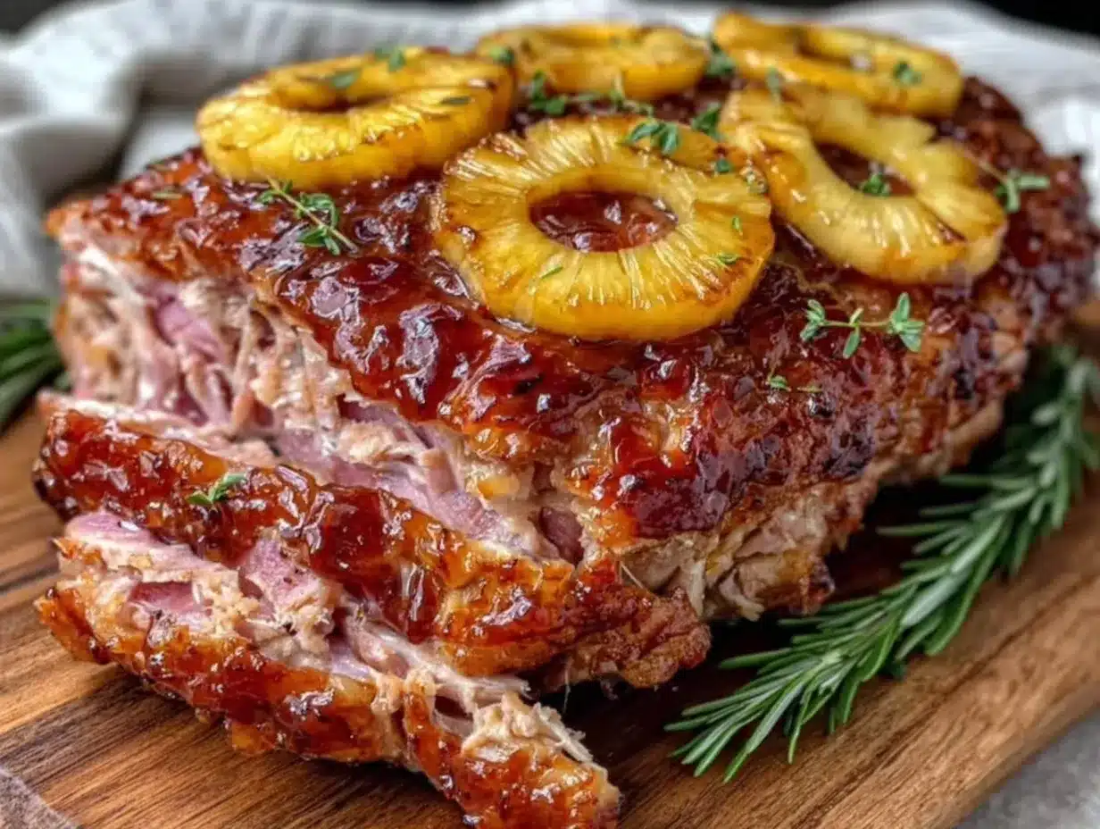 honey-bourbon glazed ham preparation steps