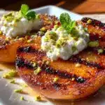 honey butter grilled peaches - featured image