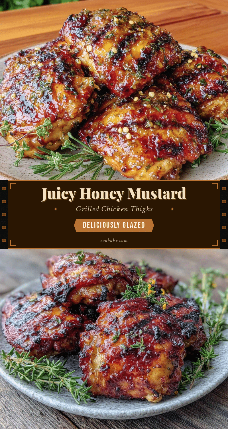 honey mustard glazed grilled chicken thighs recipe