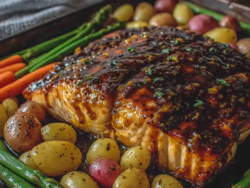 honey mustard salmon - featured image