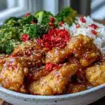 honey sriracha chicken meal prep bowls - featured image