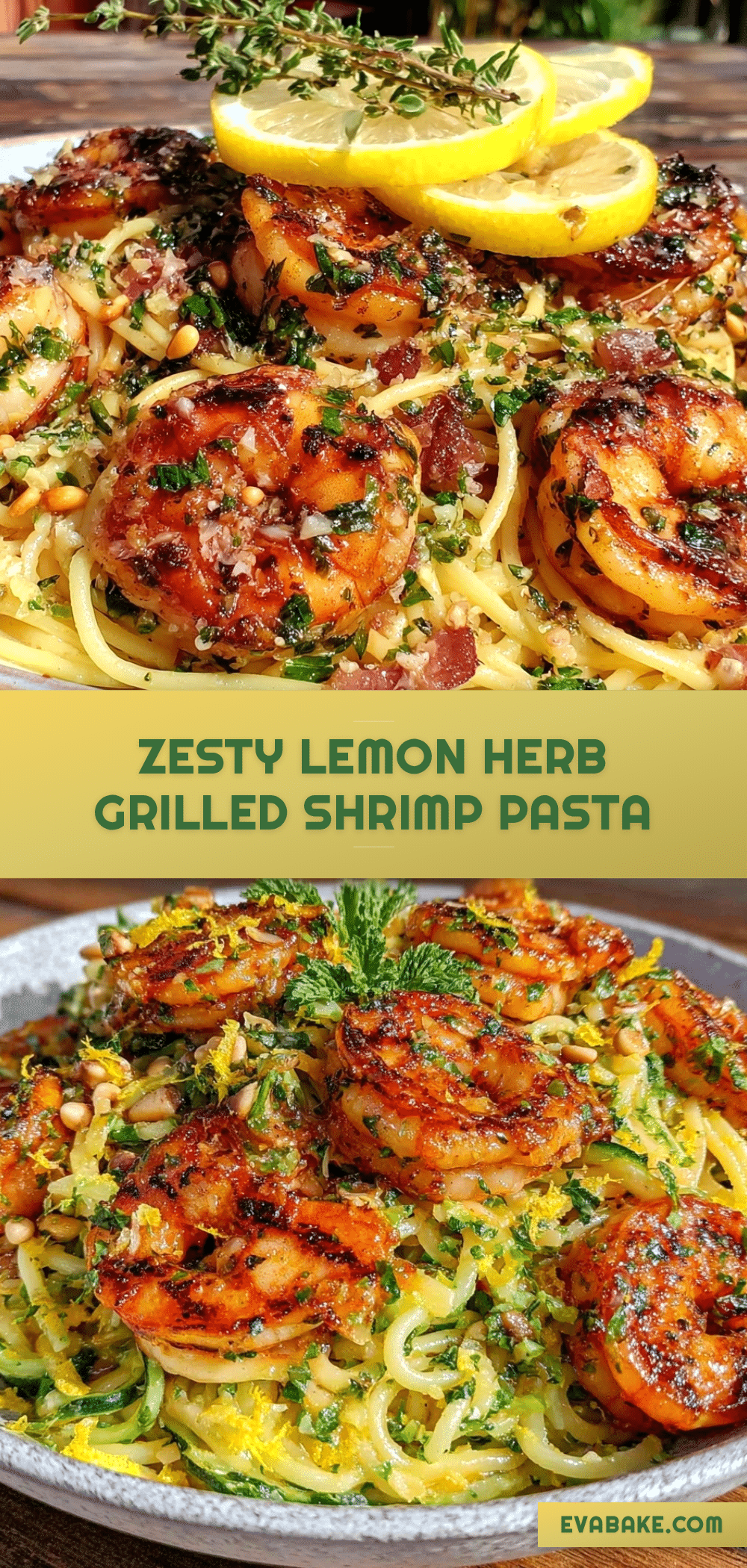 lemon herb grilled shrimp pasta recipe