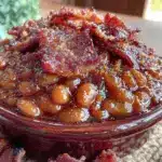 maple bacon baked beans - featured image
