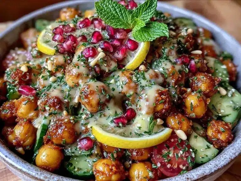 Mediterranean chickpea salad bowl - featured image