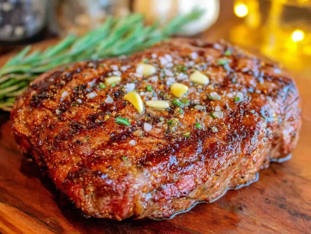 medium-rare ribeye steak - featured image