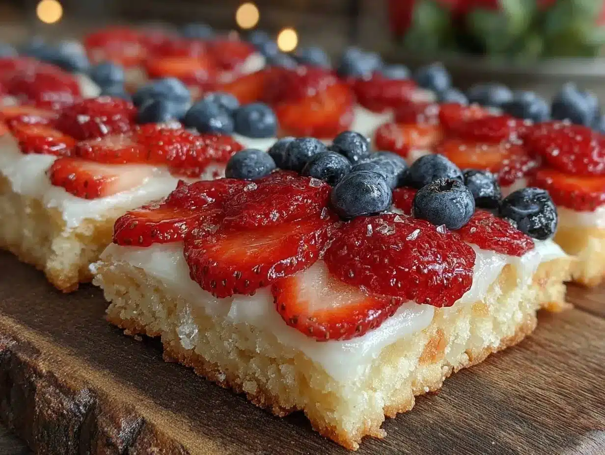 mini american flag fruit pizzas preparation steps