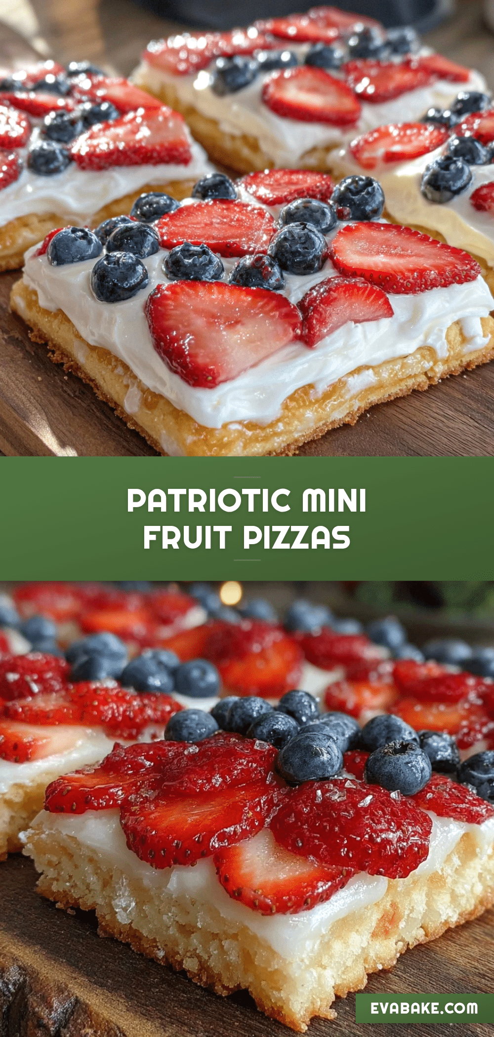 mini american flag fruit pizzas recipe