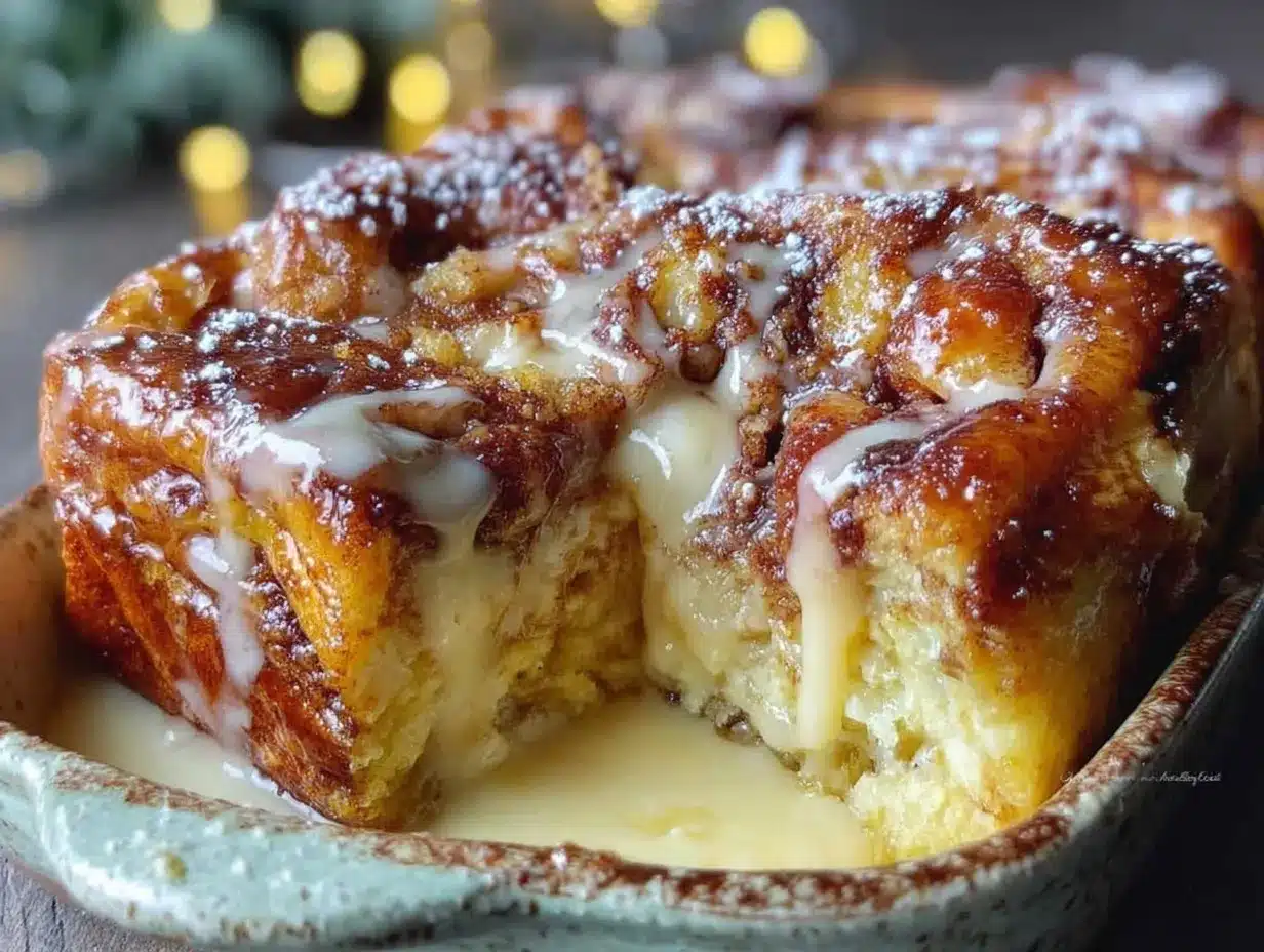 overnight cinnamon roll french toast bake preparation steps