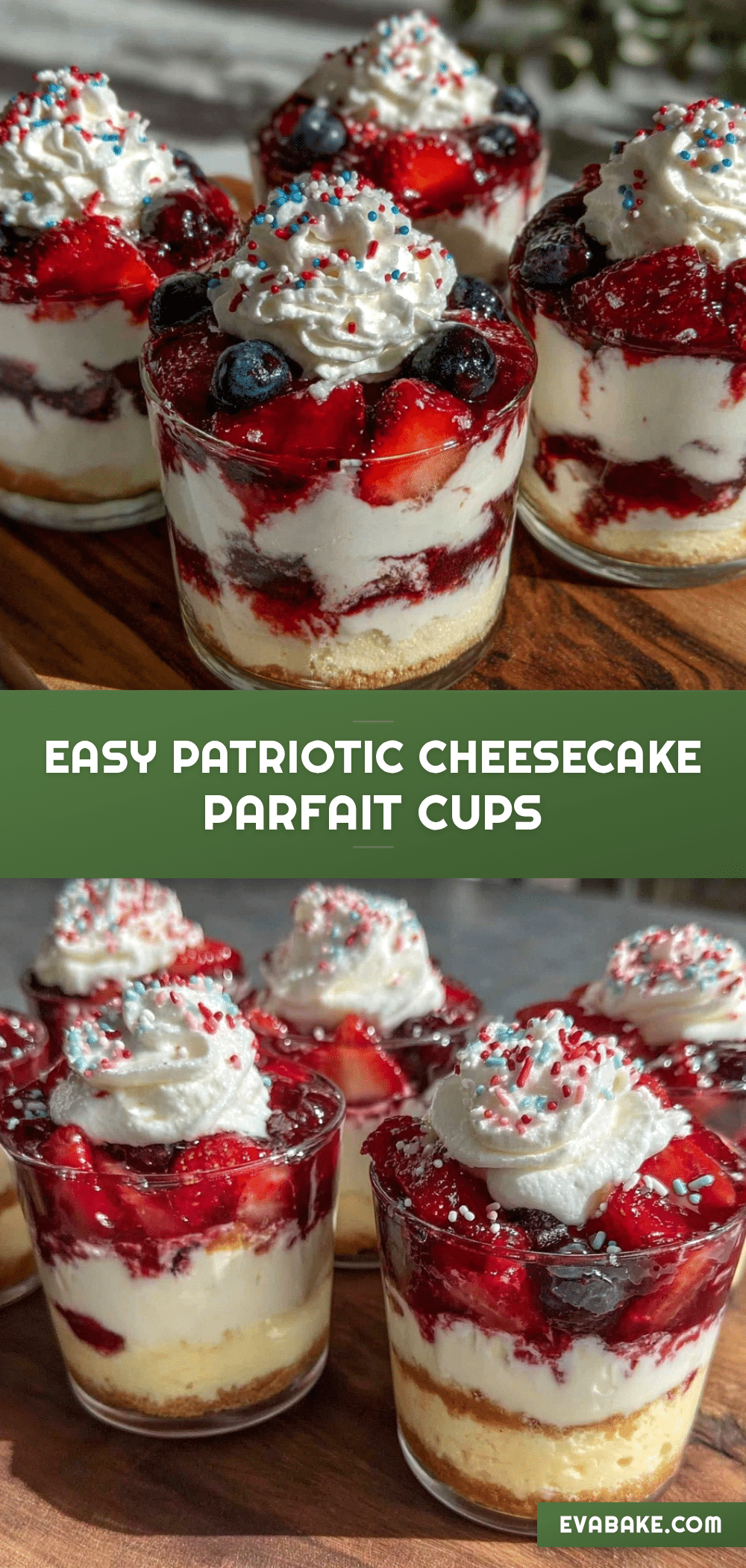 patriotic cheesecake parfait cups recipe