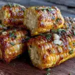 quick crispy grilled garlic butter corn on the cob - featured image