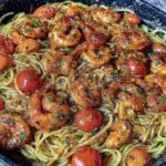 quick garlic butter shrimp pasta - featured image