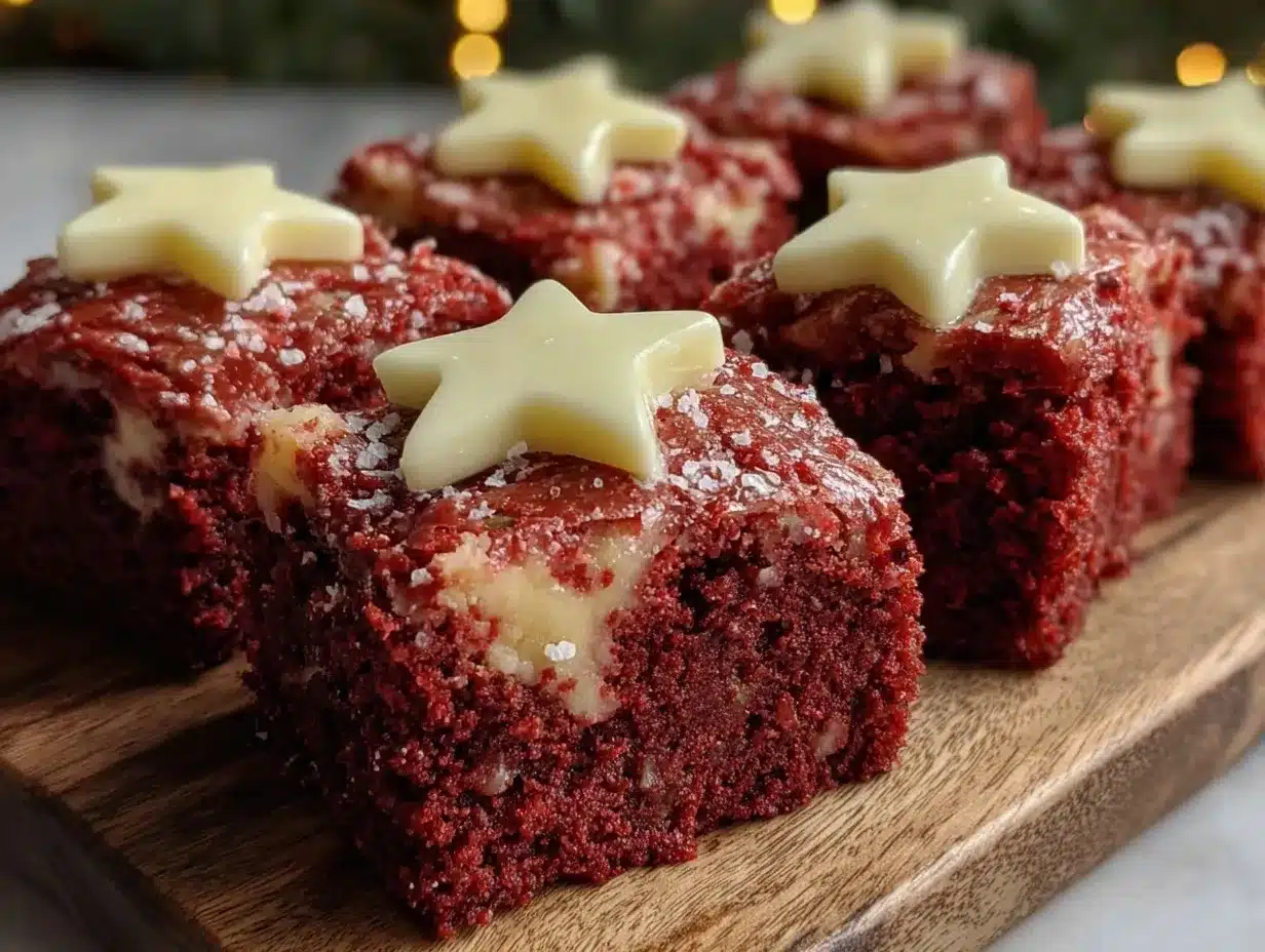 red velvet flag brownies preparation steps