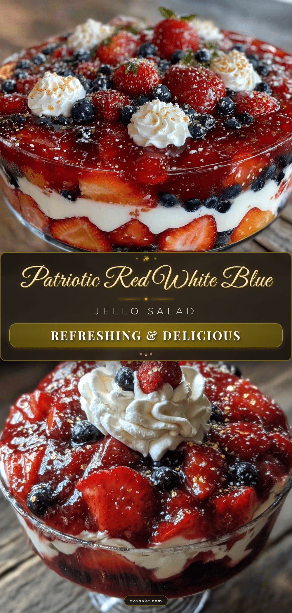 red white and blue layered jello salad recipe