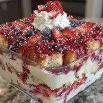 Refreshing Red White and Blue Berry Trifle Recipe - featured image