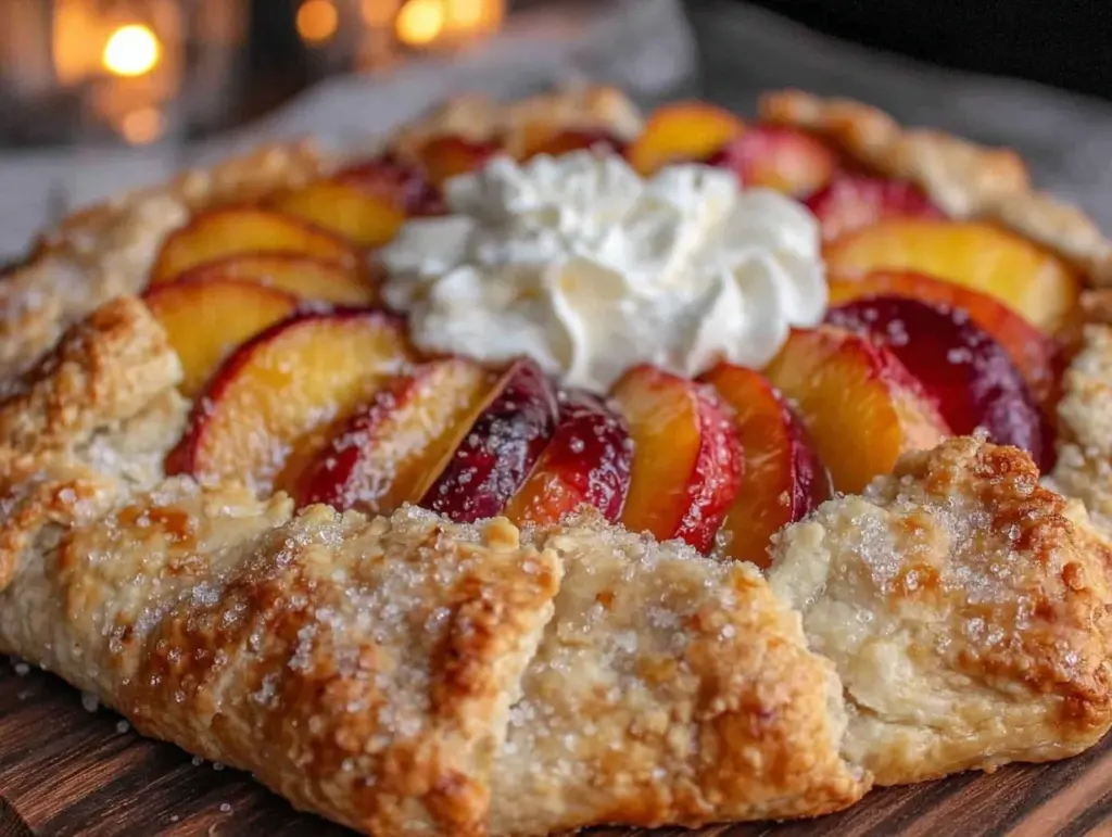 rustic nectarine galette - featured image