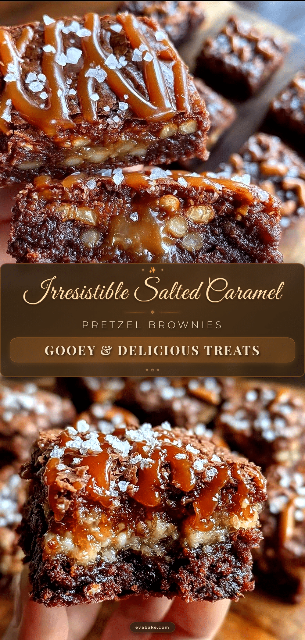 salted caramel pretzel brownies recipe