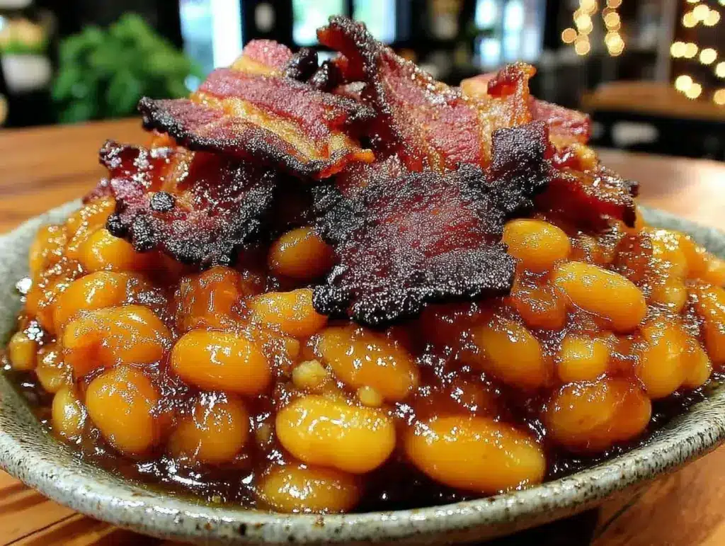 savory smoky baked beans - featured image