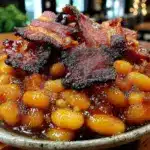 savory smoky baked beans - featured image