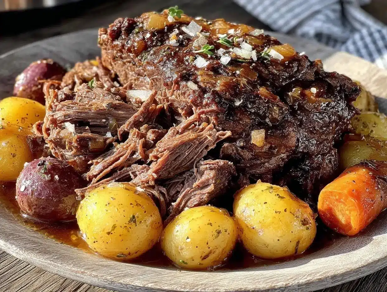 slow cooker pot roast preparation steps