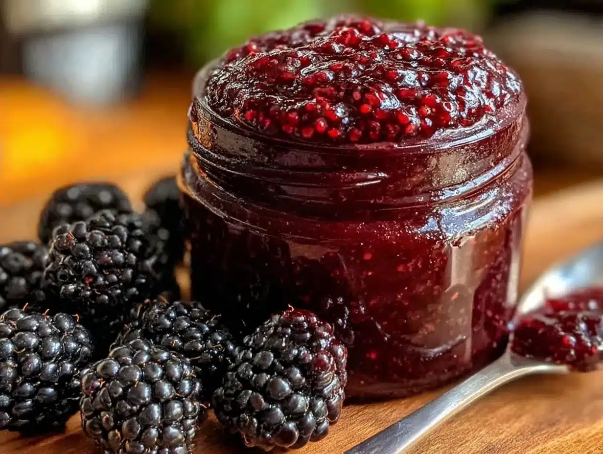 small batch black raspberry jam preparation steps