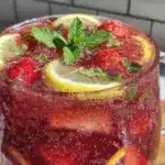 sparkling strawberry lemonade punch - featured image