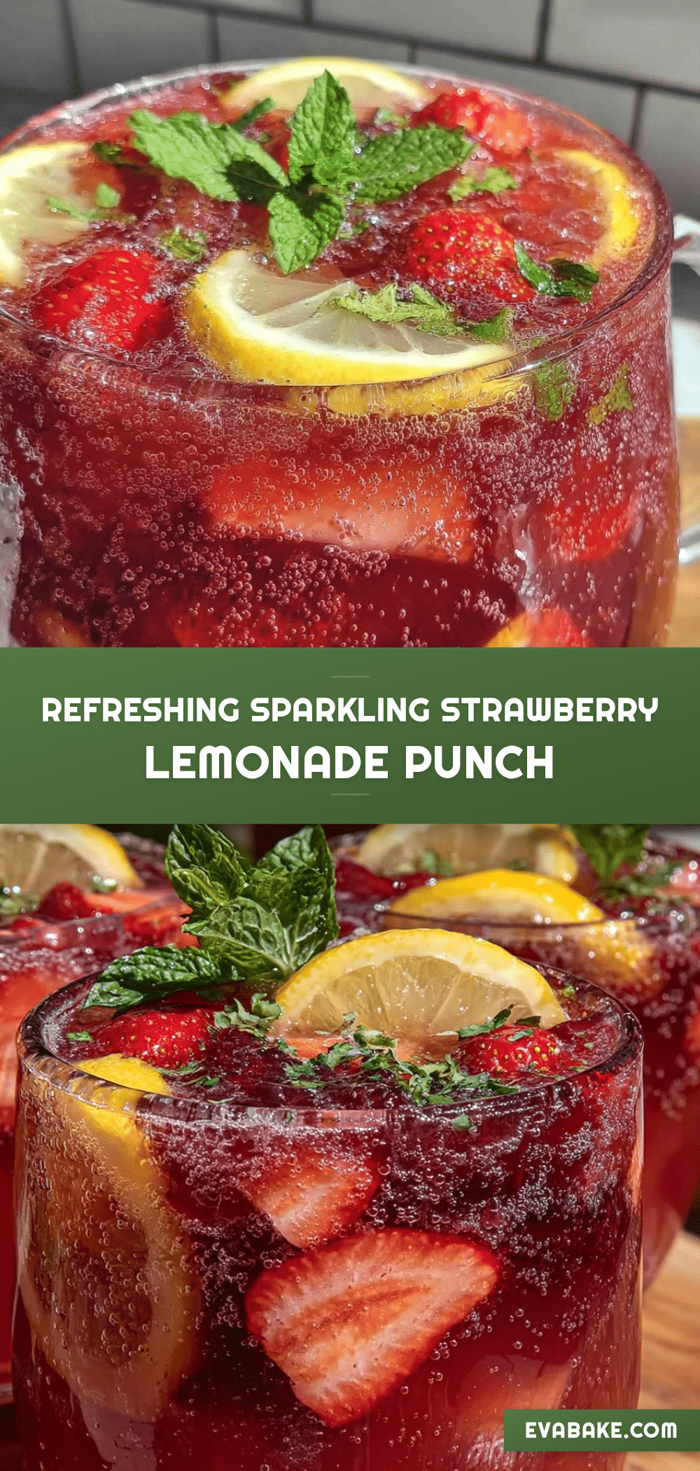 sparkling strawberry lemonade punch recipe