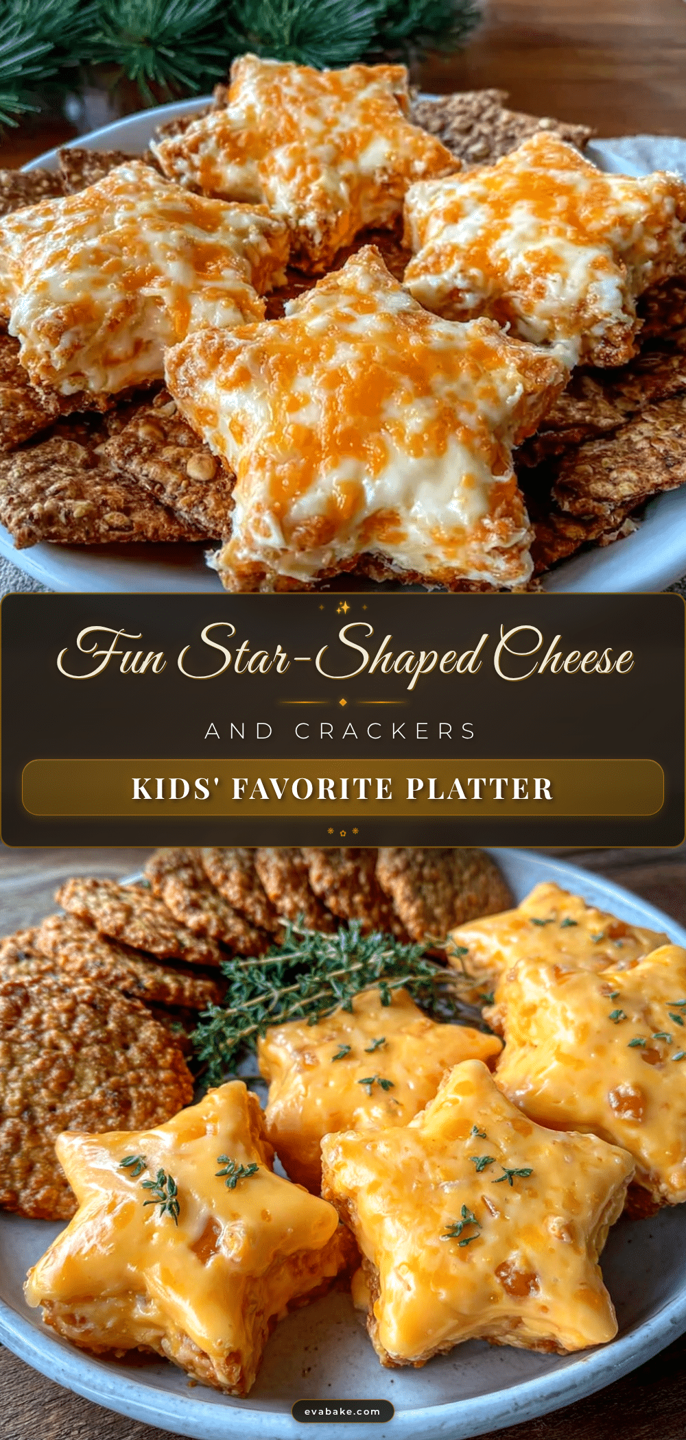 star-shaped cheese and crackers platter recipe