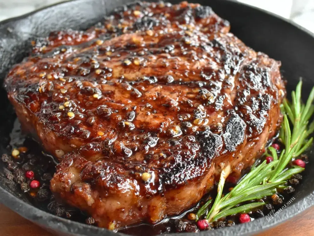whiskey-glazed ribeye steak - featured image