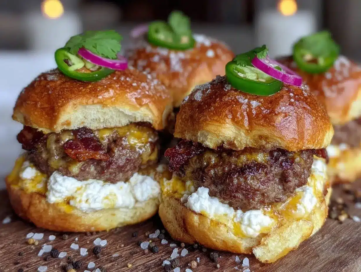 bacon jalapeño cream cheese sliders preparation steps