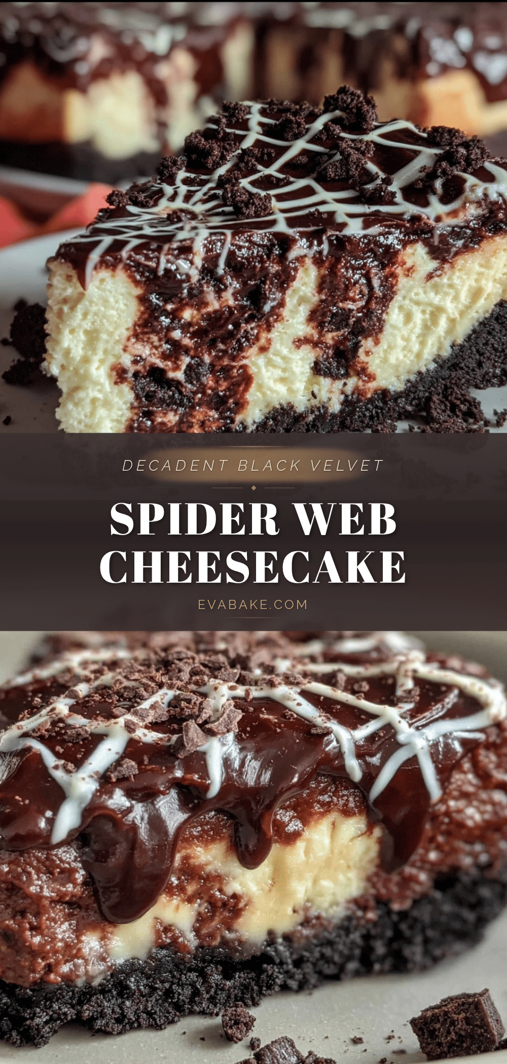 black velvet spider web cheesecake recipe