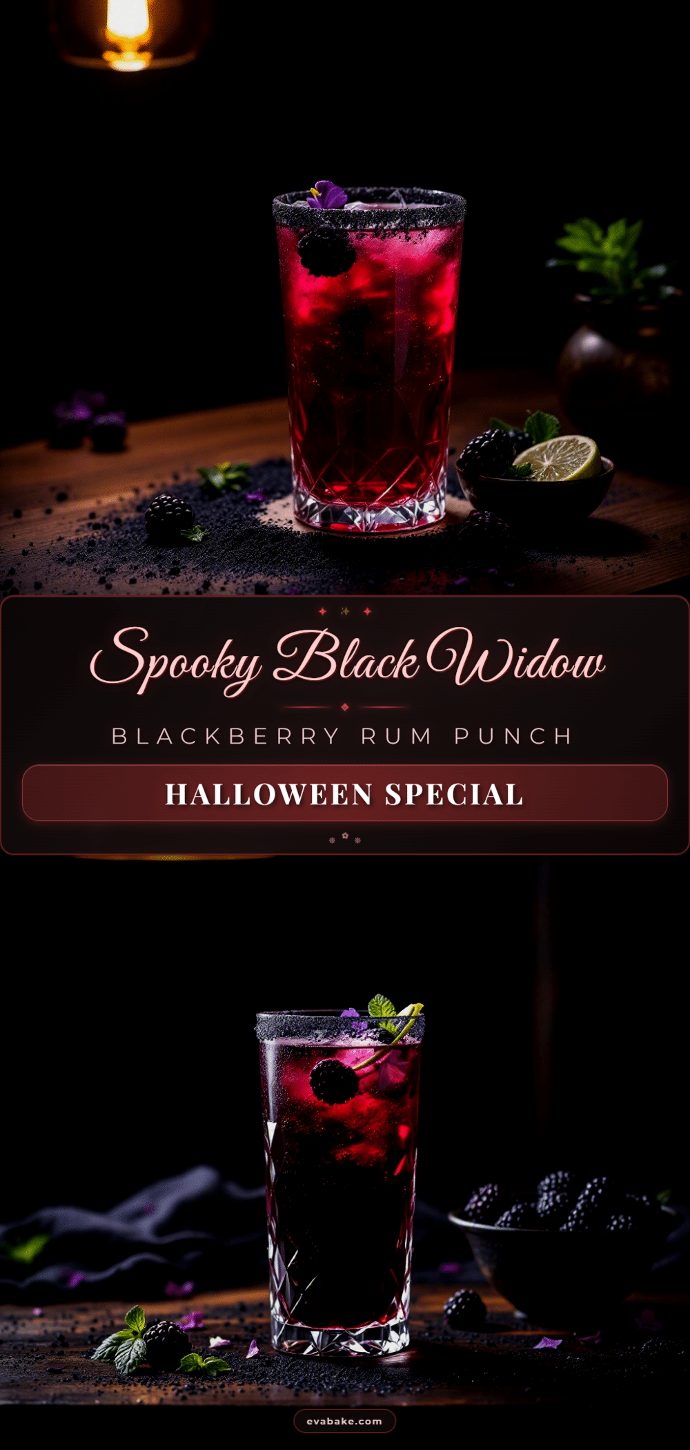 black widow blackberry rum punch recipe