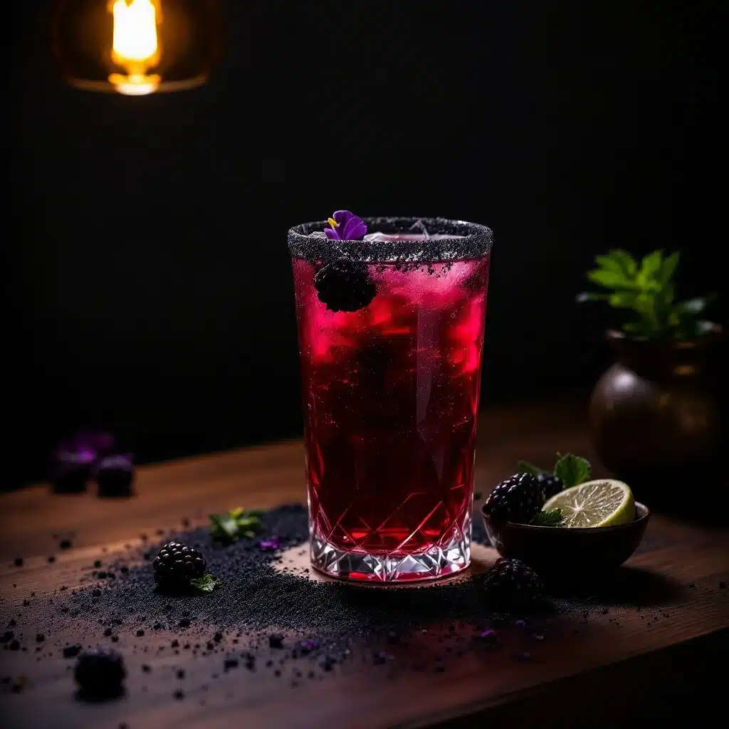 black widow blackberry rum punch - featured image