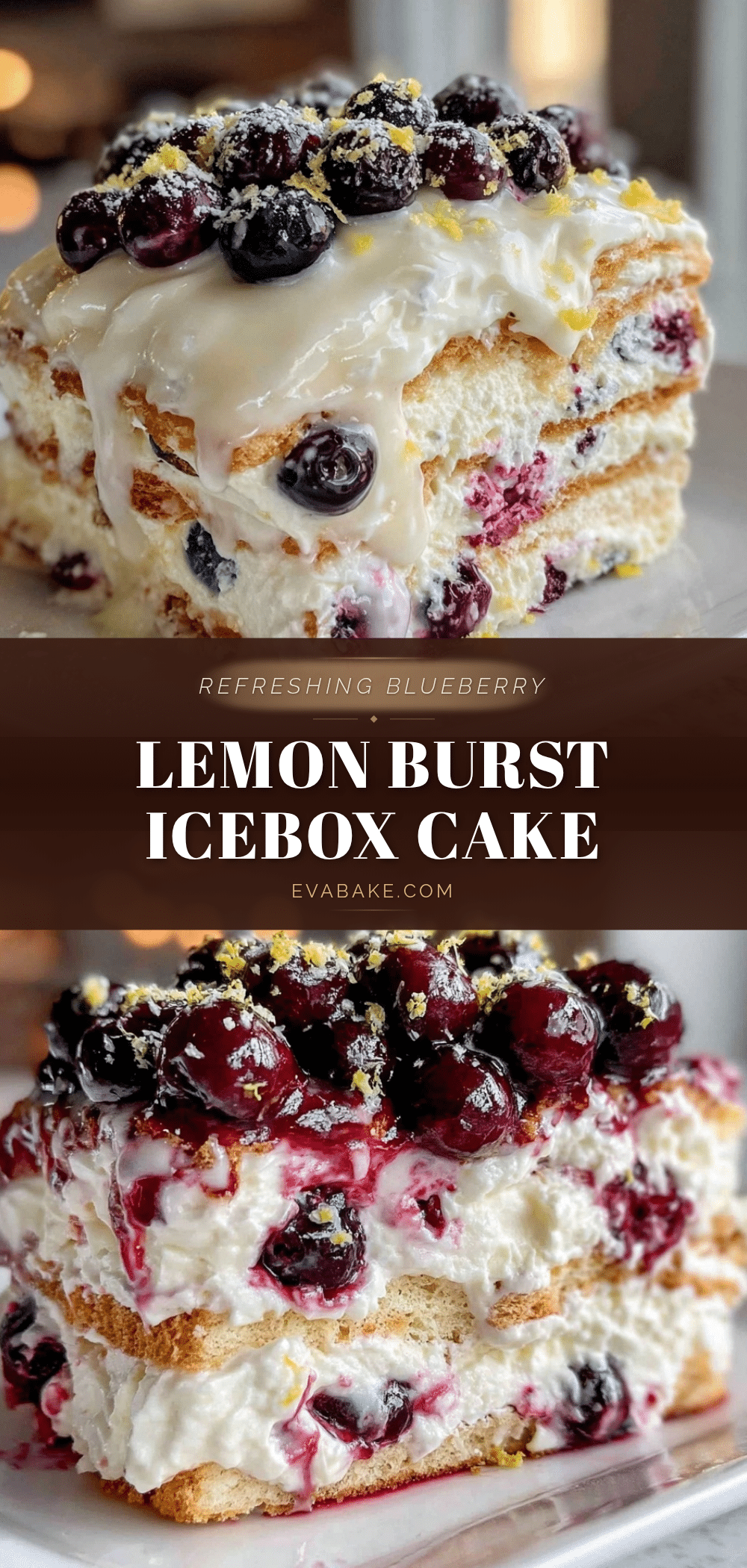 blueberry lemon burst icebox cake recipe