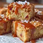 brown butter apple cinnamon blondie bars - featured image