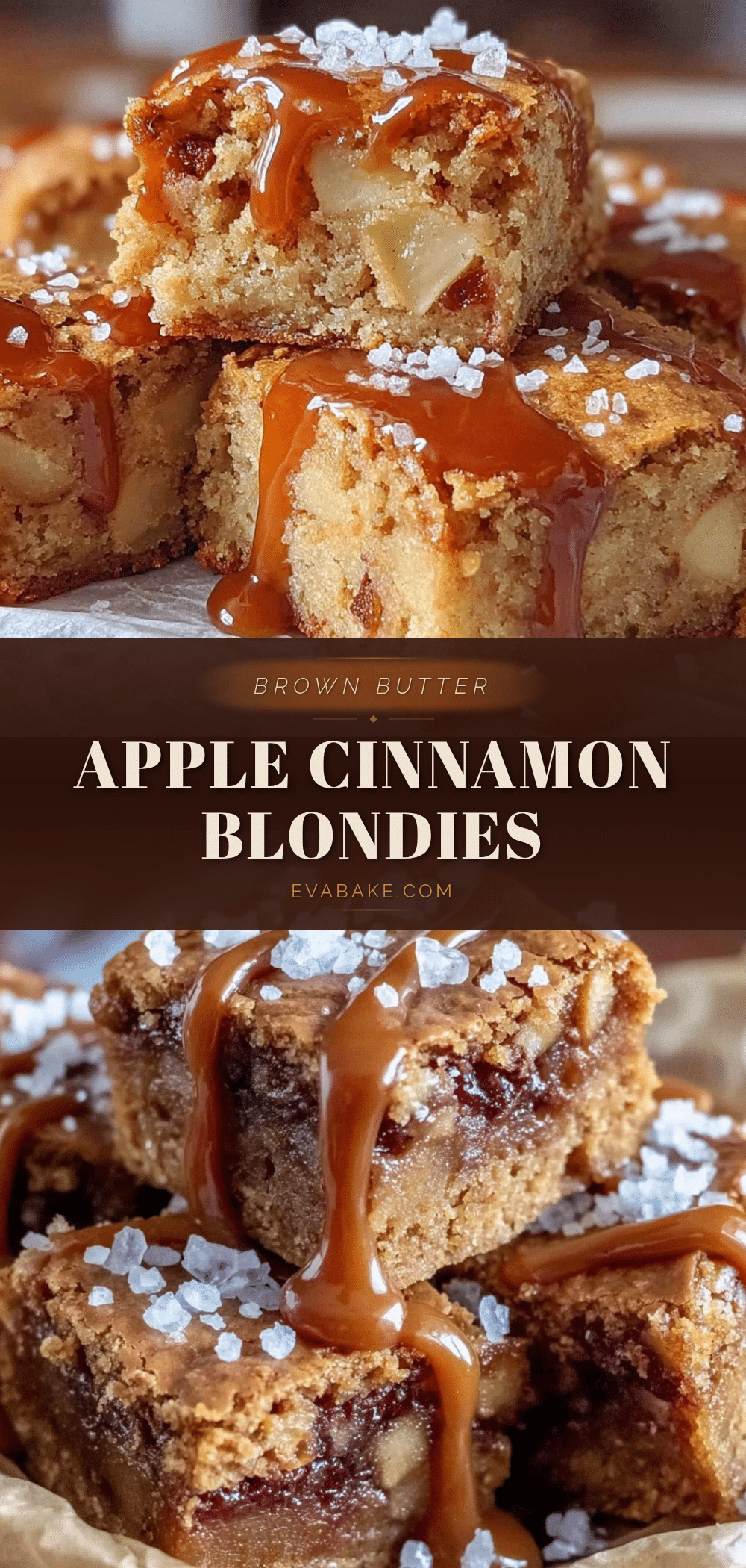 brown butter apple cinnamon blondie bars recipe