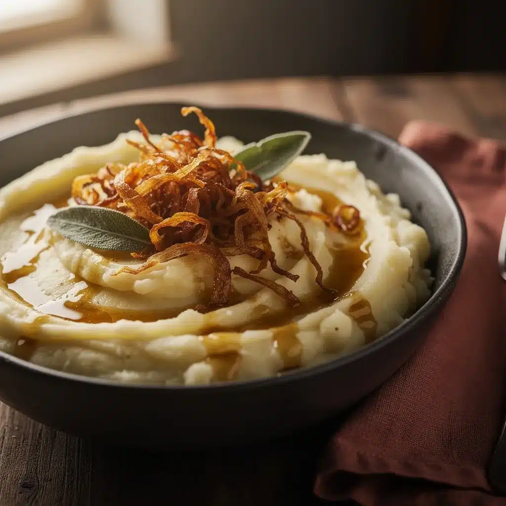 brown butter sage mashed potatoes - featured image