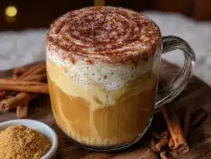brown sugar cinnamon oat milk latte - featured image