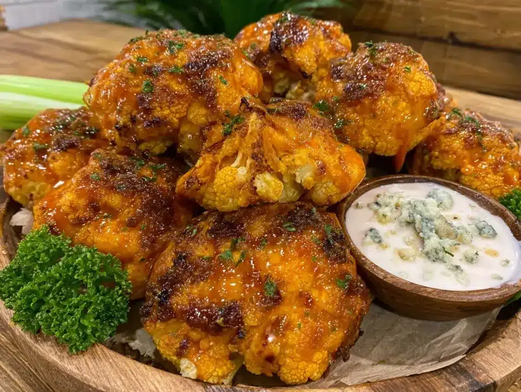 buffalo cauliflower bites - featured image