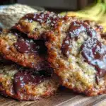chewy chocolate chip banana oat breakfast cookies - featured image