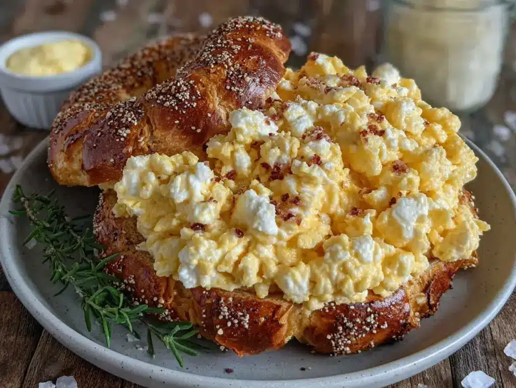 cottage cheese scrambled eggs - featured image