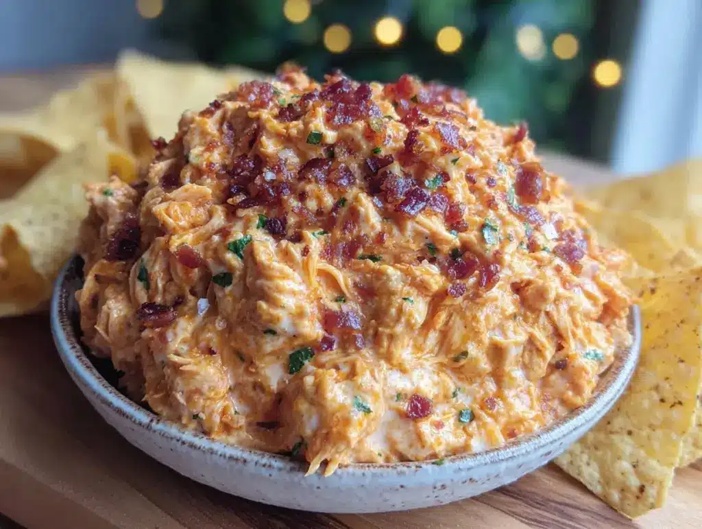creamy buffalo chicken dip - featured image